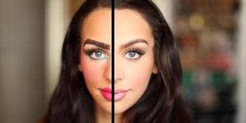 Dvije vrste make up-a na jednom licu: Greške pri šminkanju VS. pravilan make up