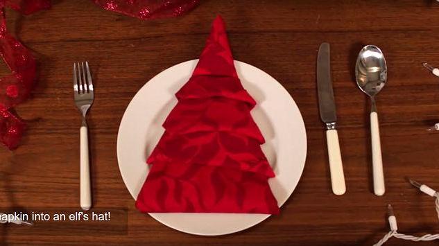 Kako da napravite origami jelku od platnene salvete