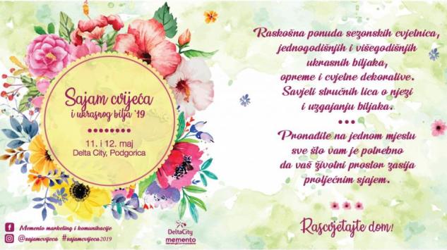 Sajam cvijeća i ukrasnog bilja ovog vikenda u podgoričkoj Delti: Rascvjetajte dom!